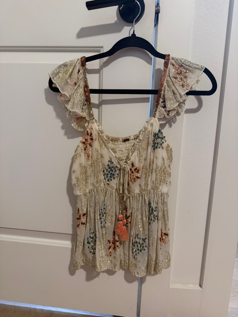 Free People Boho Cream Tank Top